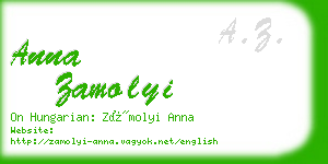 anna zamolyi business card